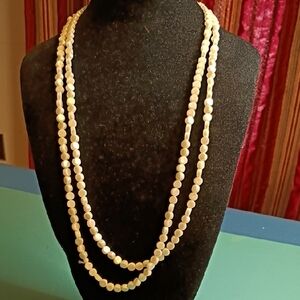 Vintage Cream Beaded Necklace